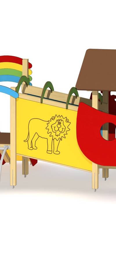 Minispielanlage Arche Noah mit Kriechbrücke