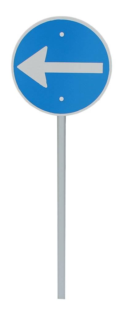 Links fahren - Verkehrsschild