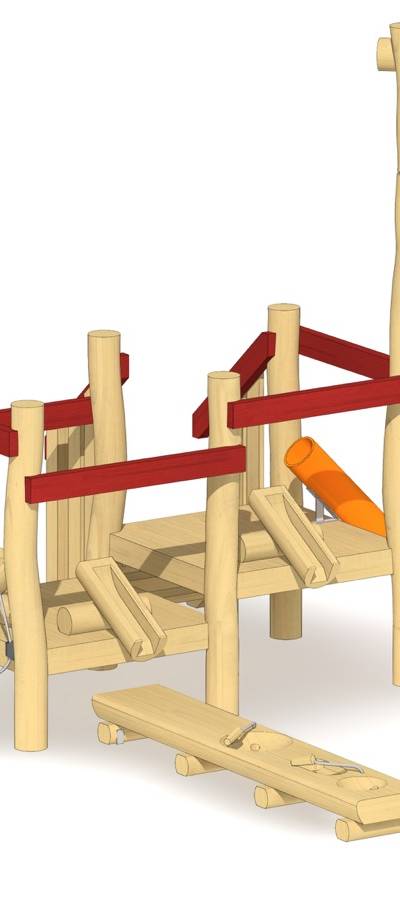 Sandbaustelle mit Naturküche