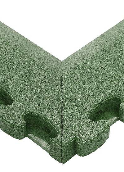 Puzzle Mat 3D Eckplatte neg. m. Zwischenelement 60 mm grün