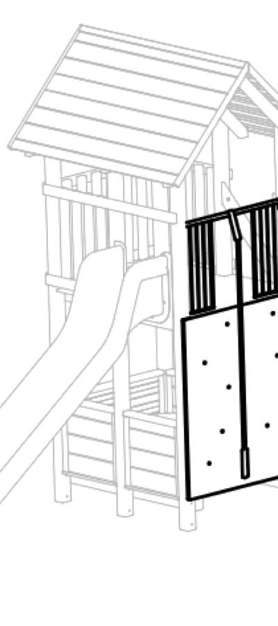 Kletterwand für Turm aus Fichte
