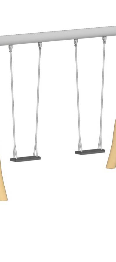 Schaukel 2-fach LH210cm, Querrohr Stahl verzinkt