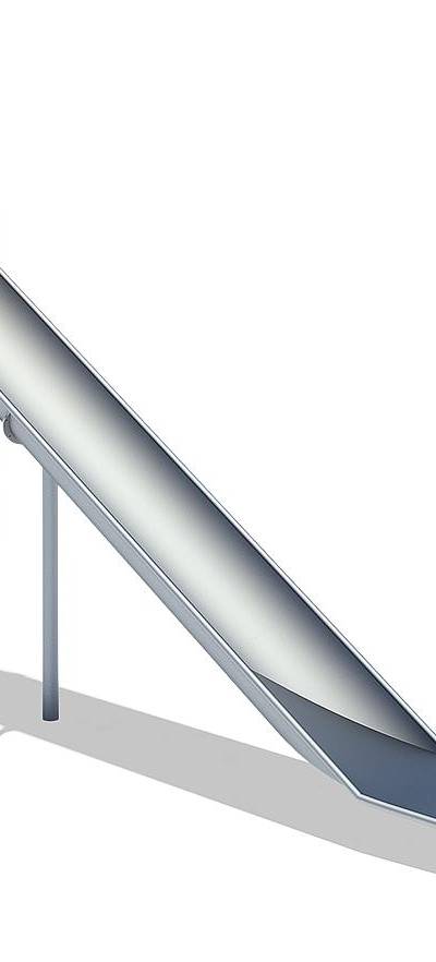Röhrenanbaurutsche offen gerade PH 295 cm, V2A