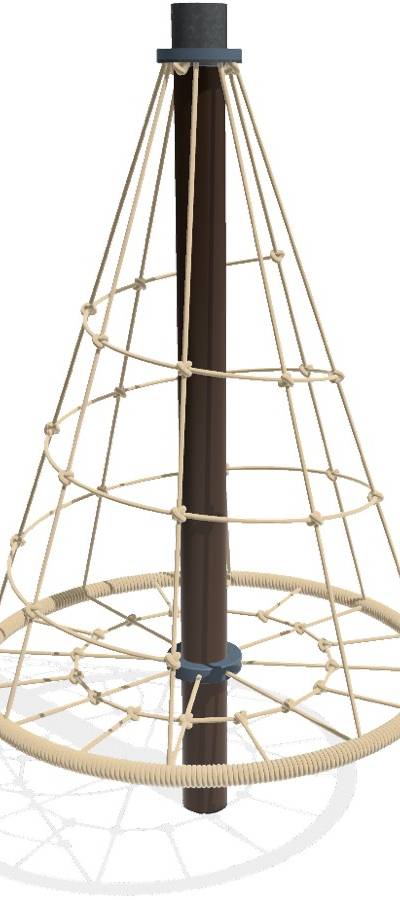 Kletterbaum Junior, Seile beige, armiert