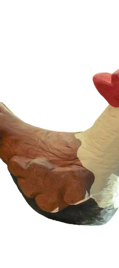 Pfostenkopf/Schnitzfigur Hahn 2 -