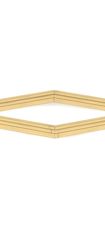 Sandkasten 2-lagig, 3x3m