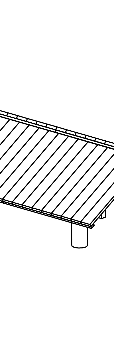 Dach für Viereckplattformen
