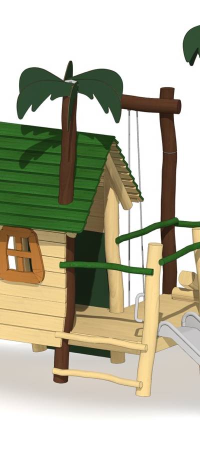 Minispielanlage Dschungelhütte