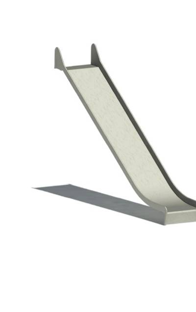 Anbaurutschbahn Edelstahl, ABH 300 cm,Breite 100cm