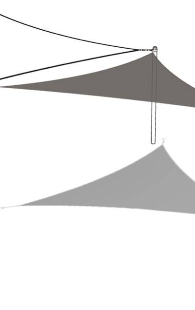 Feststehender/Temporärer Sonnenschutz, 6 x 6 x 6 m