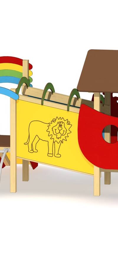 Minispielanlage Arche Noah mit Kriechbrücke
