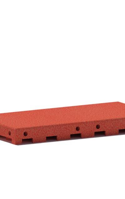 Fallschutzplatte 50 mm, Rot, 250 x 500 mm, FF 150