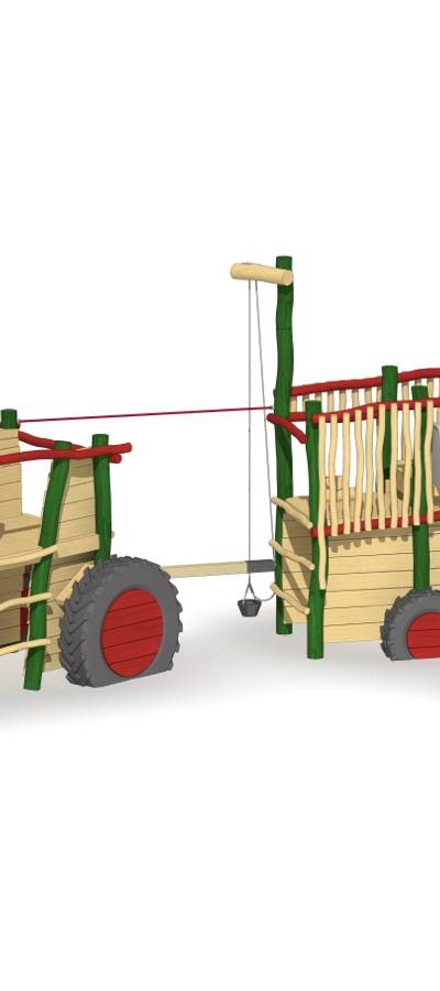 Spieltraktor Bingen mit Anhänger