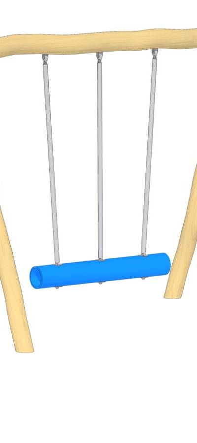 Duoschaukel LH250cm mit Gummirohrsitz