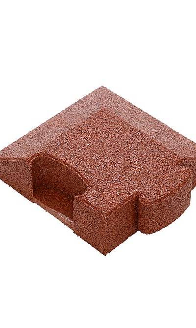 Puzzle Mat 3D Eckplatte angeschrägt 80 mm rotbraun