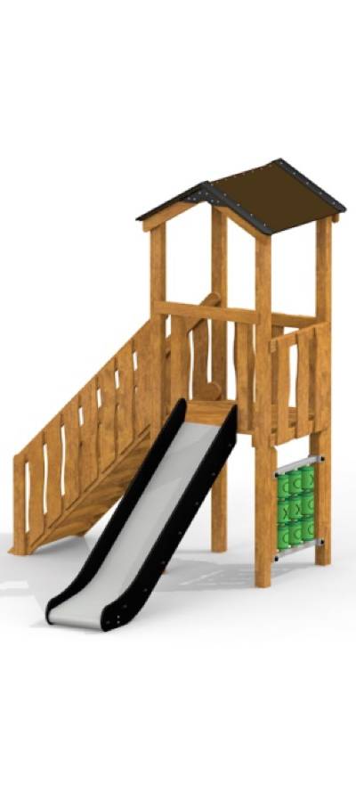 Spielturm mit Rutsche
