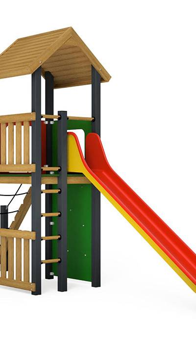 Spielturm-Kombination Eco/Aluminium