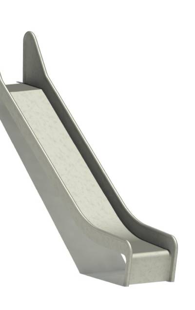 Hangrutschbahn Edelstahl, ABH 150 cm, Breite 50 cm