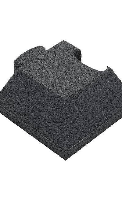 Puzzle Mat 3D Eckplatte angeschrägt 80 mm grau