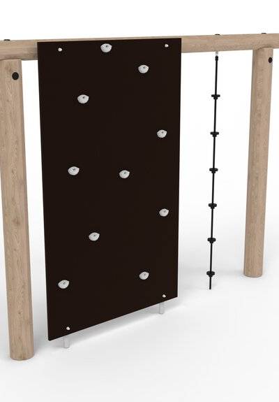 Schaukelgestell mit Kletterwand