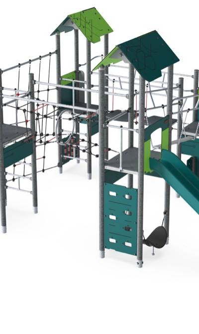 4-Turm-Spielanlage mit Dächern PCM410121