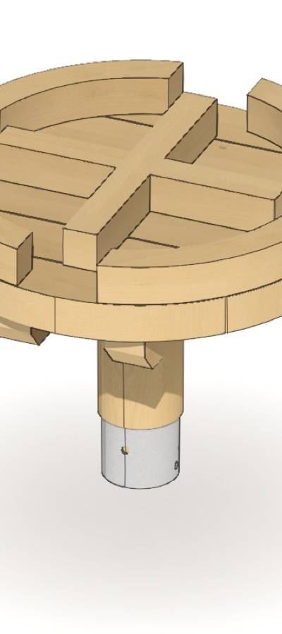 Matschtisch mit Verteilerkreuz
