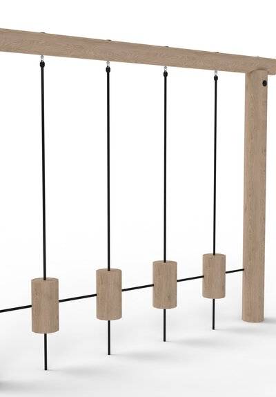 Schaukelgestell mit Balancierblöcken