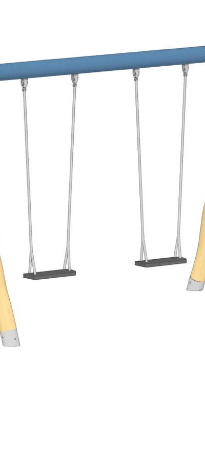 Schaukel 2-fach LH210cm, Querrohr Stahl verzinkt und pulverbeschichtet