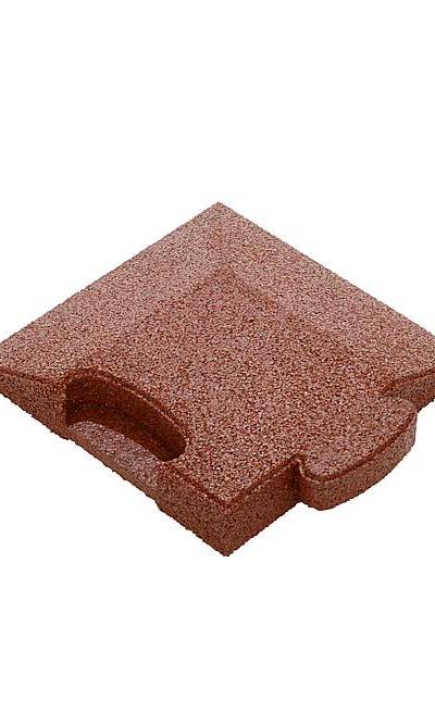 Puzzle Mat 3D Eckplatte angeschrägt 45 mm rotbraun