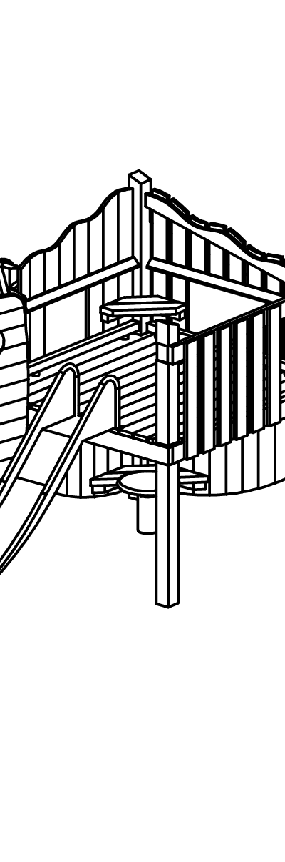 Fisch Berta mit Netz und Rutsche