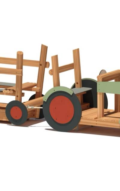 Traktor Fridolin mit Anhänger 1800