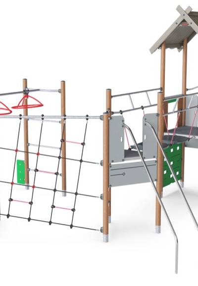 3-Turm-Spielanlage mit Turbo-Hangelstrecke PCW310221