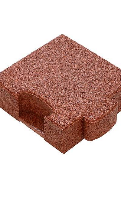 Puzzle Mat 3D Eckplatte 80 mm rotbraun