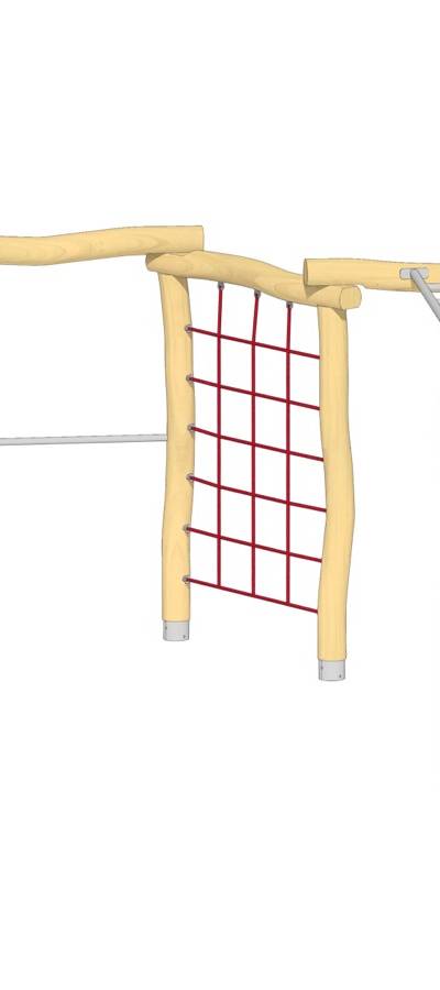 Zick-Zack-Kletterwand 3-teilig mit Hangel