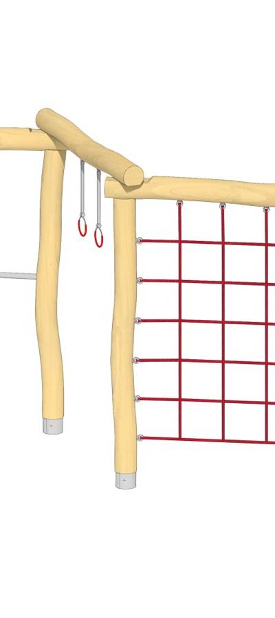 Zick-Zack-Kletterwand 4-teilig