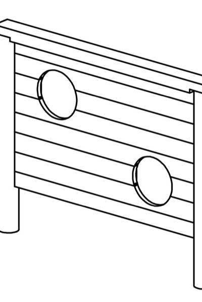 Ballwand in Lärche