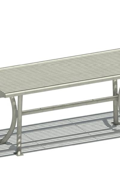 Tisch aus Edelstahlrundrohr 6225