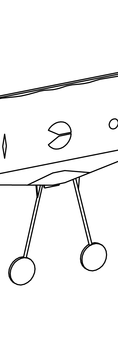 Strömungstafel mit Wandbefestigung