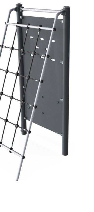 Hinderniswand mit Kletternetz FPW216
