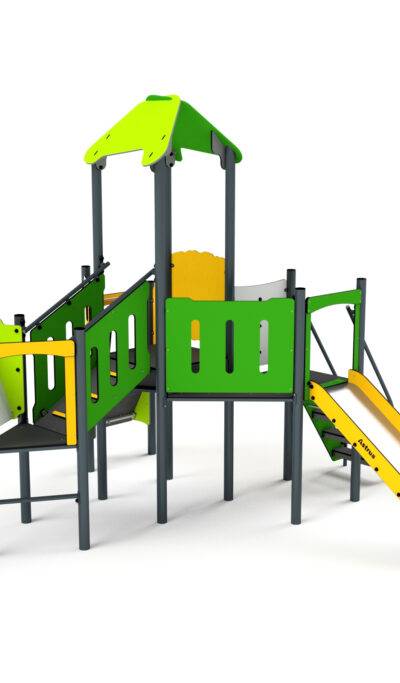 11076 Turm mit Rutsche, Sprossenleiter und Kletterwand