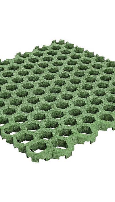 Rasengitter Fallschutzplatte 65 mm grün, Fallhöhe bis 230 cm