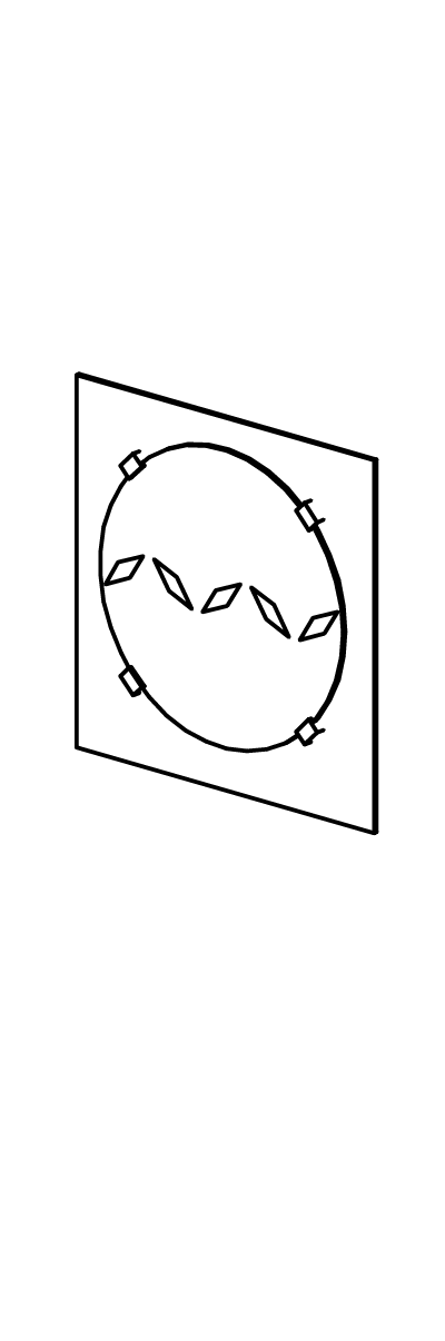 Rieseltafel mit Wandbefestigung
