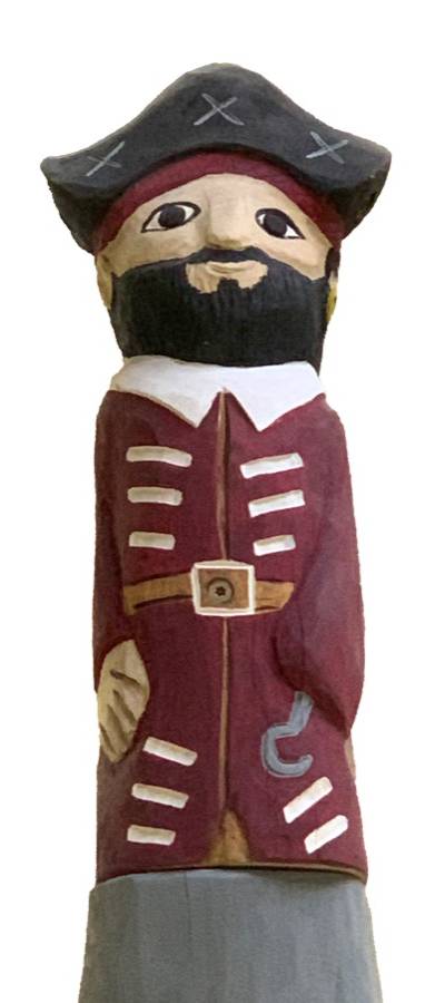 Pfostenkopf/Schnitzfigur Piratenkapitän -