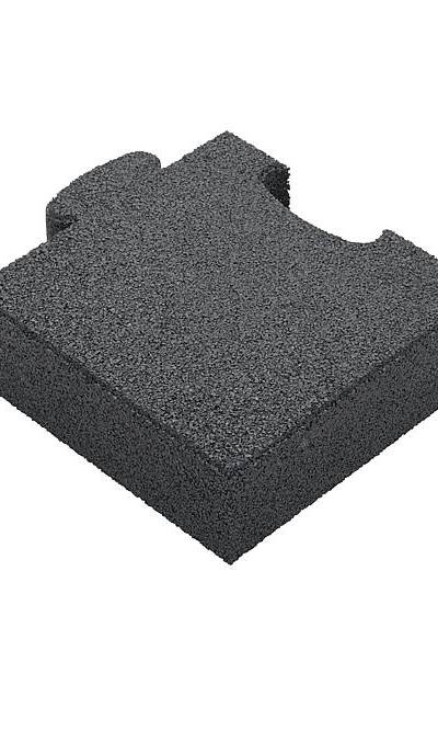 Puzzle Mat 3D Eckplatte 80 mm grau