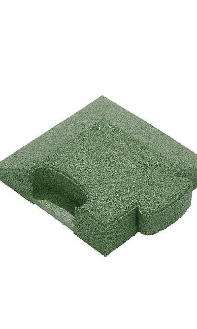 Puzzle Mat 3D Eckplatte angeschrägt 60 mm grün