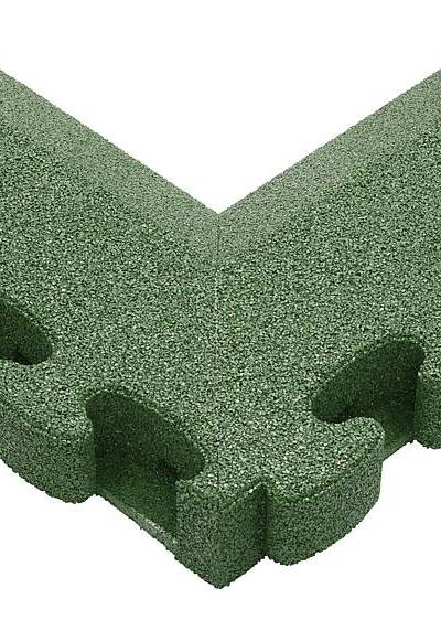 Puzzle Mat 3D Eckplatte neg. m. Zwischenelement 80 mm grün