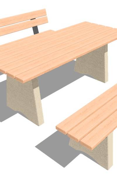 Sitzgruppe Relax, Betonsockel jurabeige