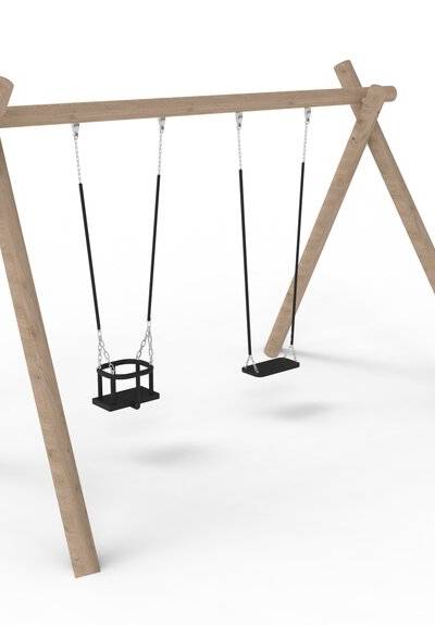Schaukel mit Baby- und Sicherheitssitz