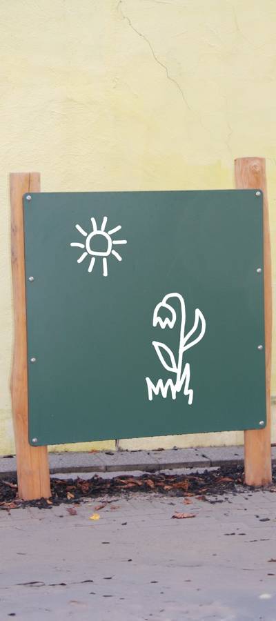Maltafel 125x125cm mit 2 Pfosten