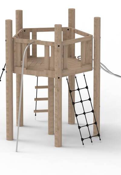 Kletterturm System 5 mit Boden